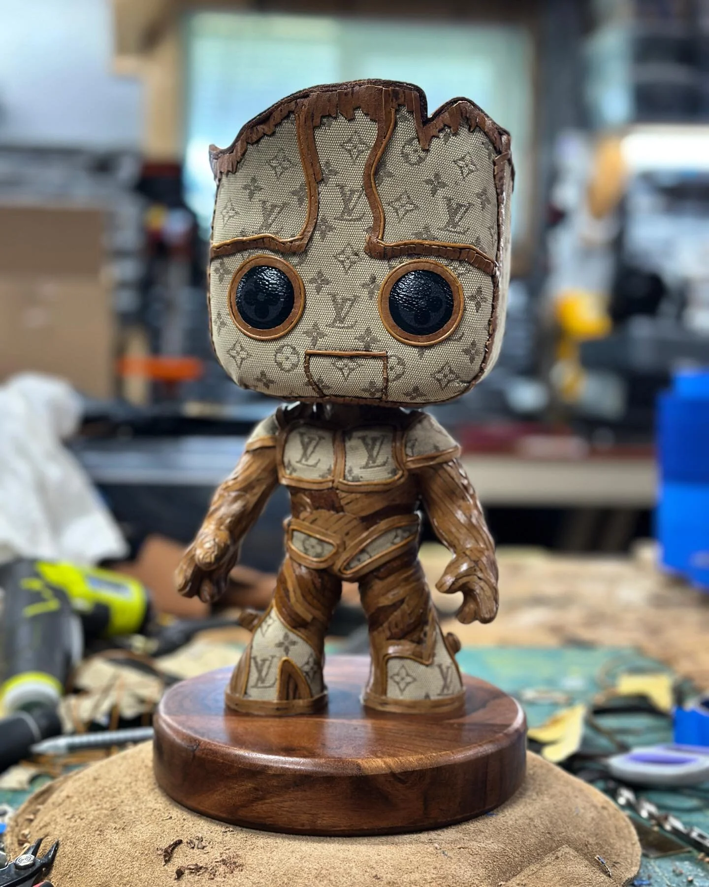 Look at this little guy&hellip; What should I call him? #groot #upcycled #gabrieldishaw #marvelart