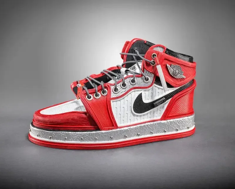 Upcycled sneaker sculptures by Gabriel Dishaw