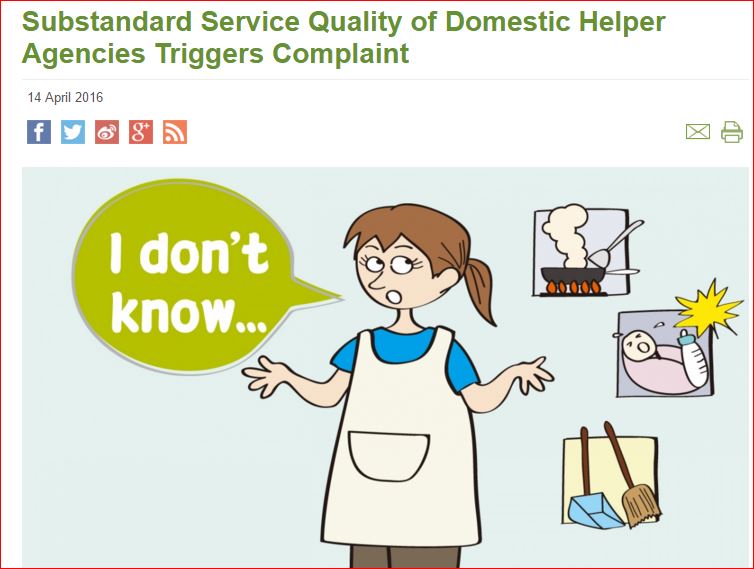 screenclip from the Consumer Council Report about domestic helper agencies
