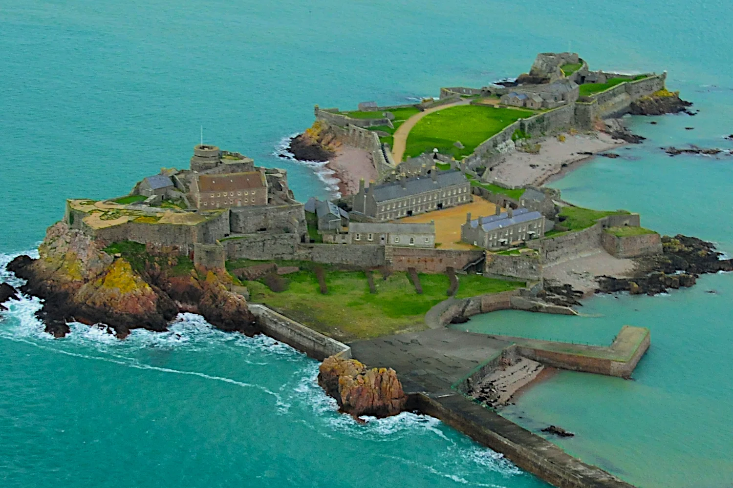  Elizabeth Castle from a light aircraft 