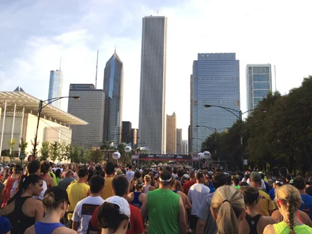 The start of the Half Marathon