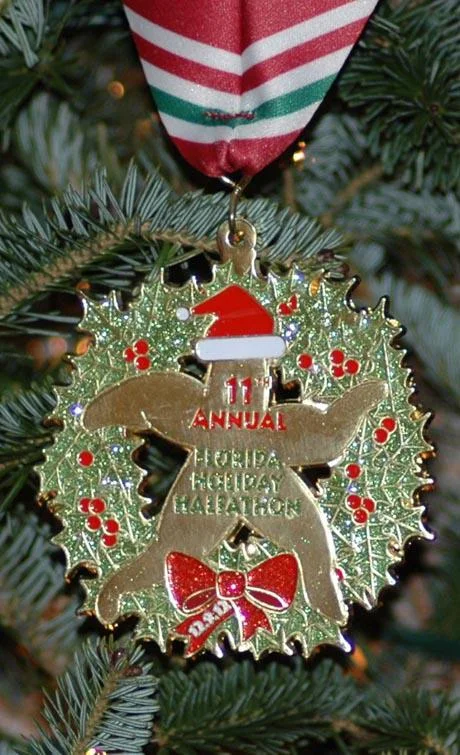 The cool medal for running the Florida Halfathon