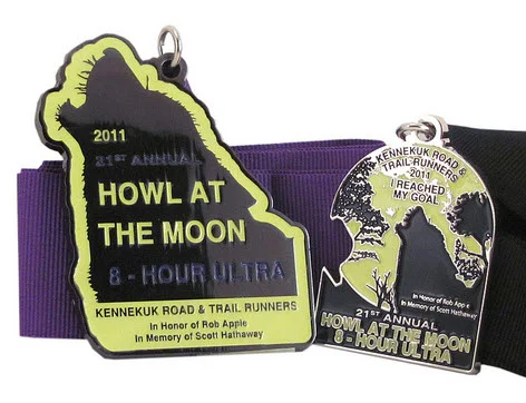 The Medals from the 2011 Howl Ultra. Pretty cool looking!