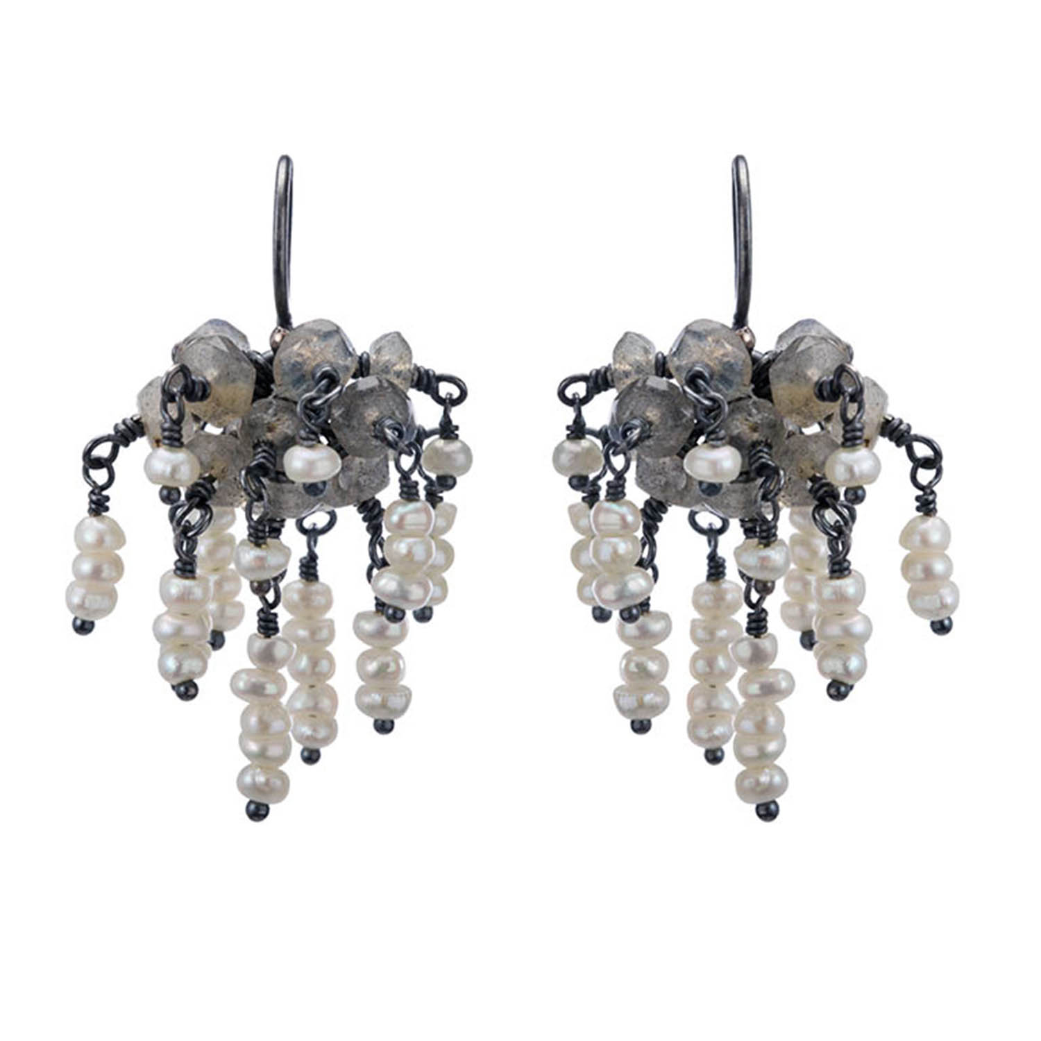 Michelle Pajak-Reynolds Undina Collection Galena chandelier earrings