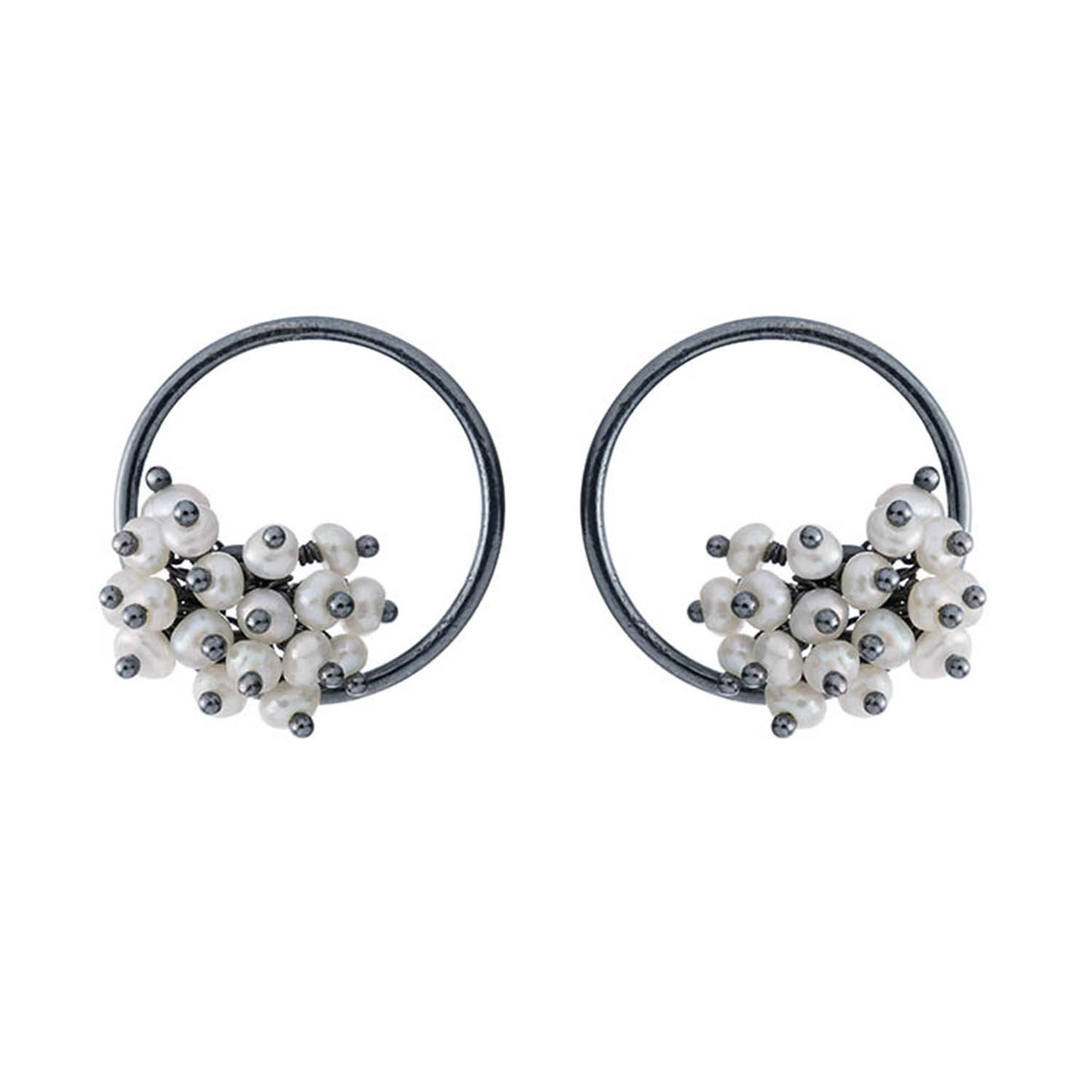 Adva small pearl hoop earrings