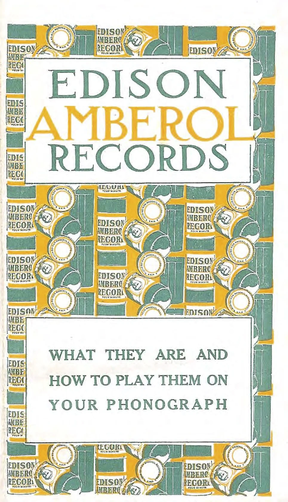 edison amberol records brochure