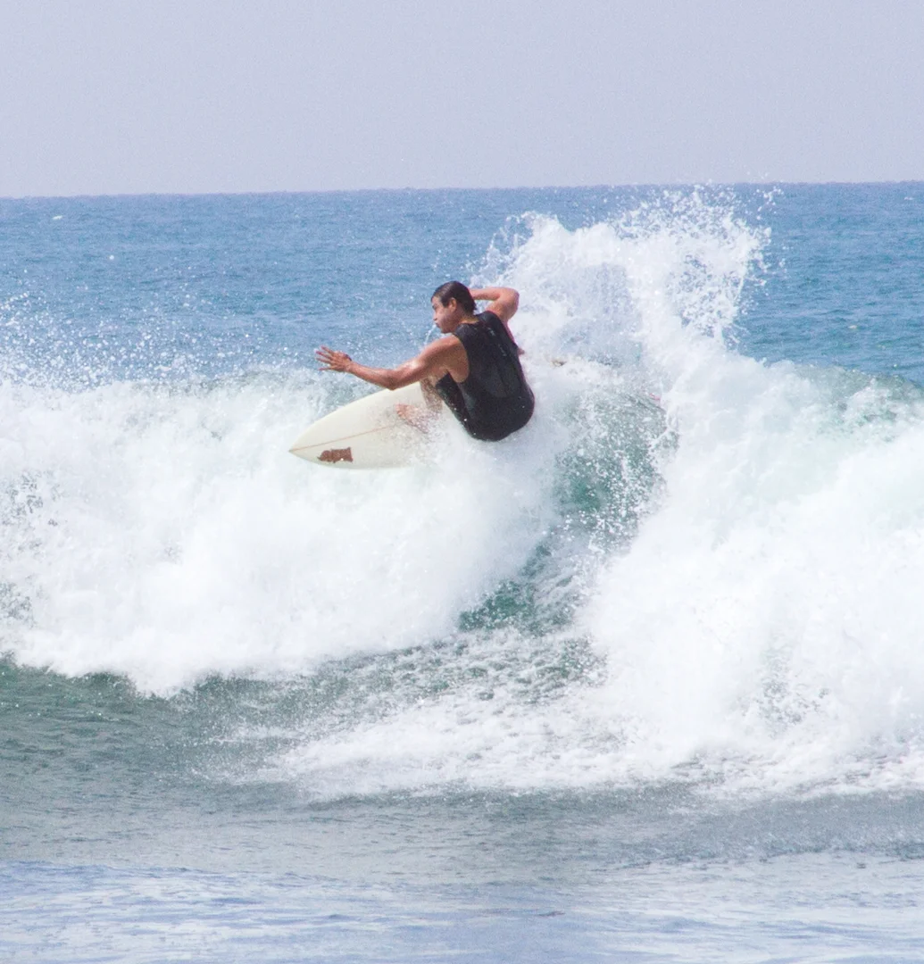 My roommate Erin Lough. Shredding the gnar.