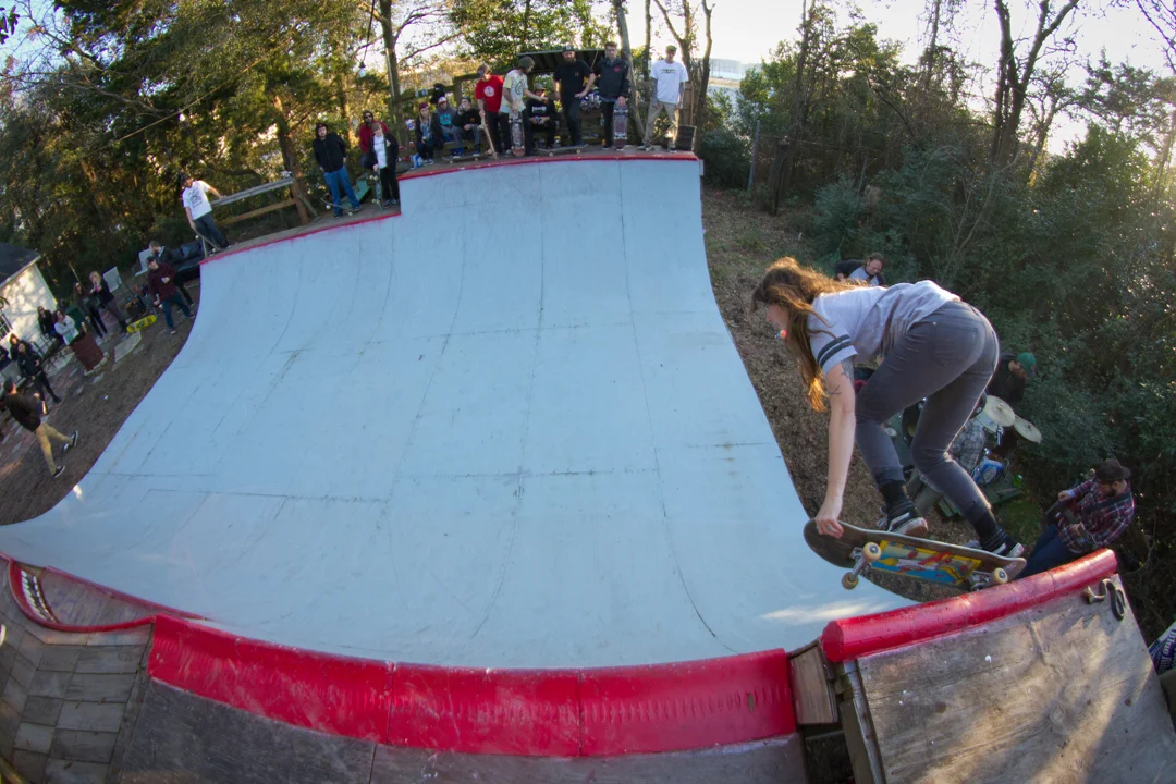 SRR catching coping and grabbing nose.