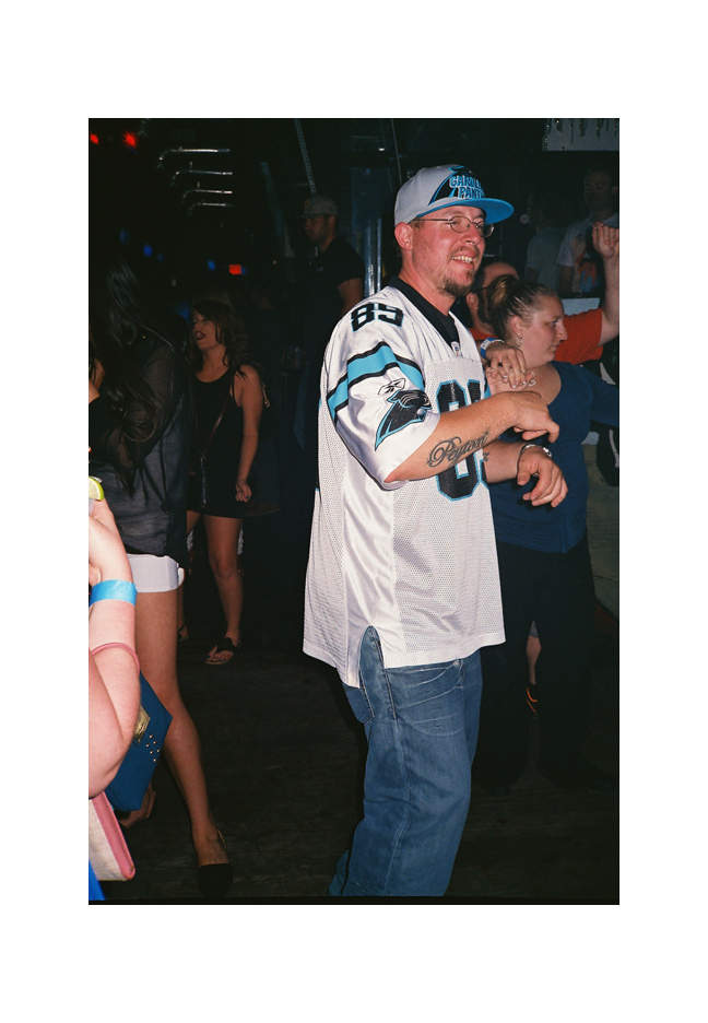 Jeremy drove in from Brunswick County to show them big city folks that he was the biggest Panthers fan in town.