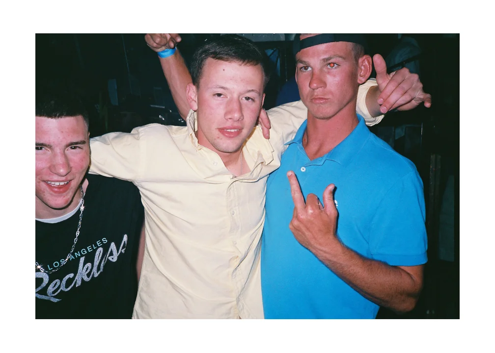 A portrait of the artists' roommate and two alpha male types.