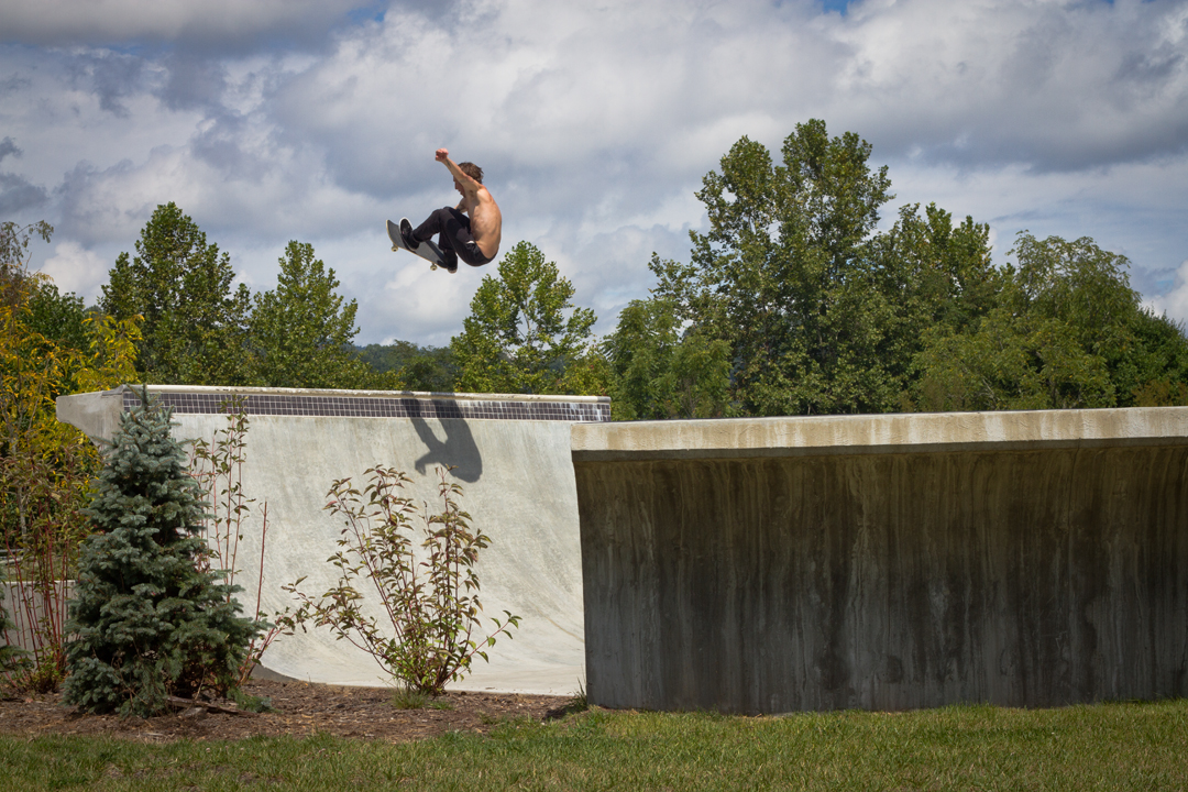 Alec Chambers - Frontside air in Waynesville, NC.