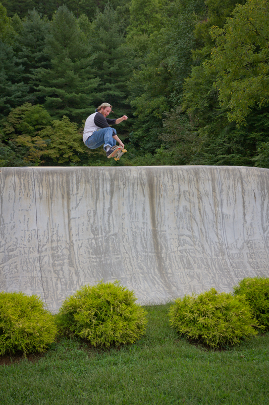Gabe Sirenko-siryj - Crail tailslide in Cherokee, NC.