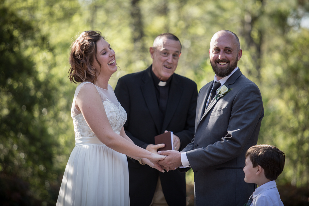 The officiant had quite a few jokes.