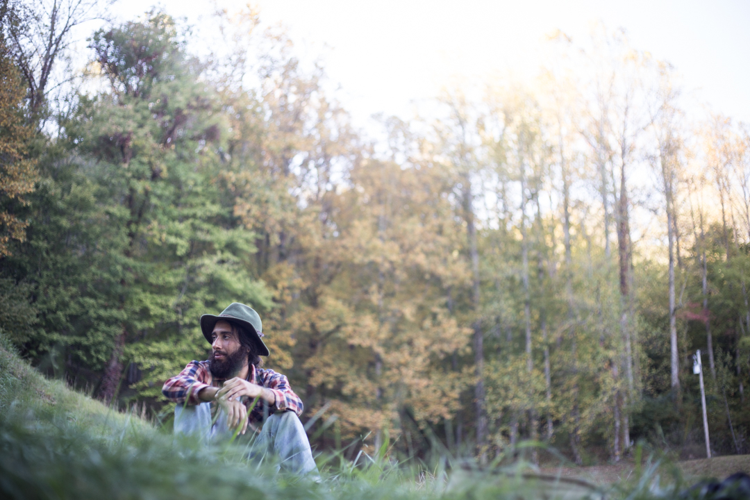 Then he sat down in some nice light with nice surroundings.