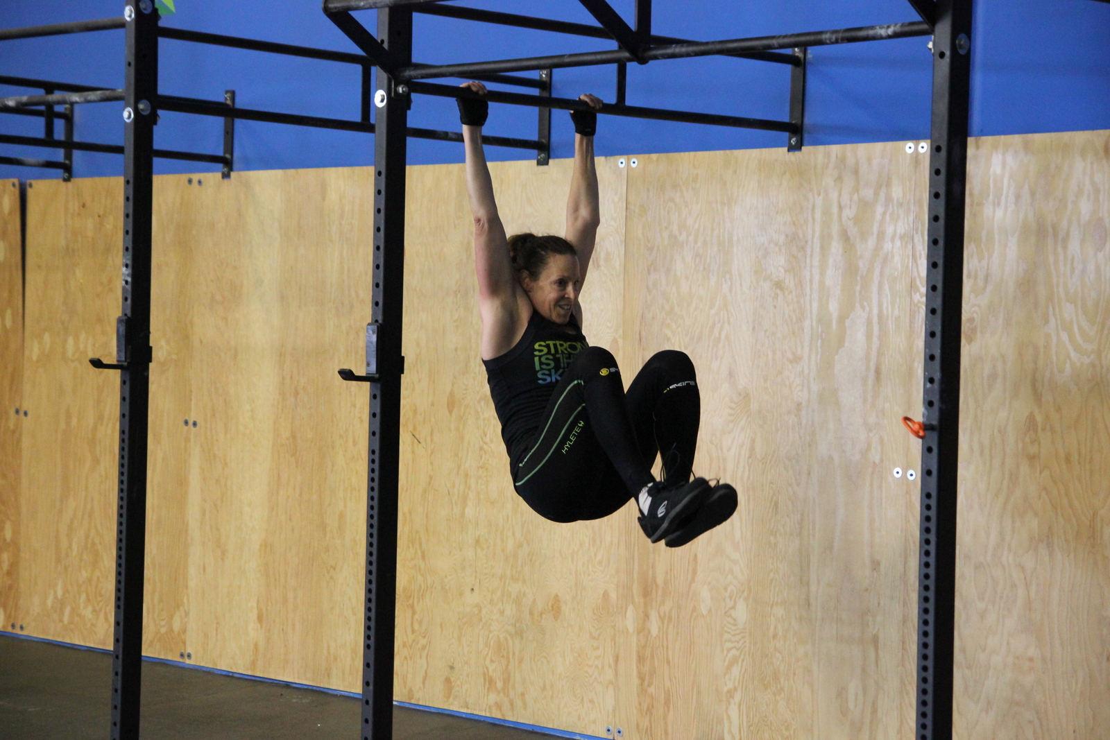 Joyce getting her butterfly pull-up