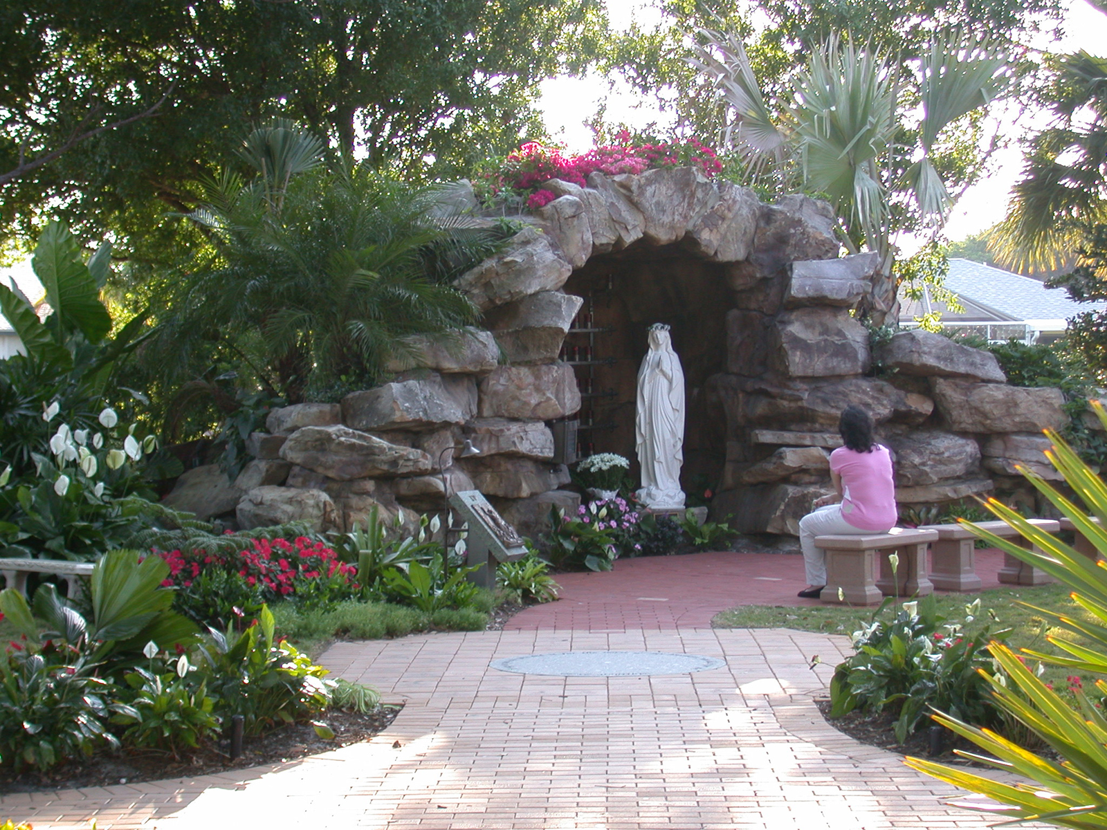 Meditation Garden at St. Peter Catholic Church Jupiter Entry to Grotto landscaping.jpg