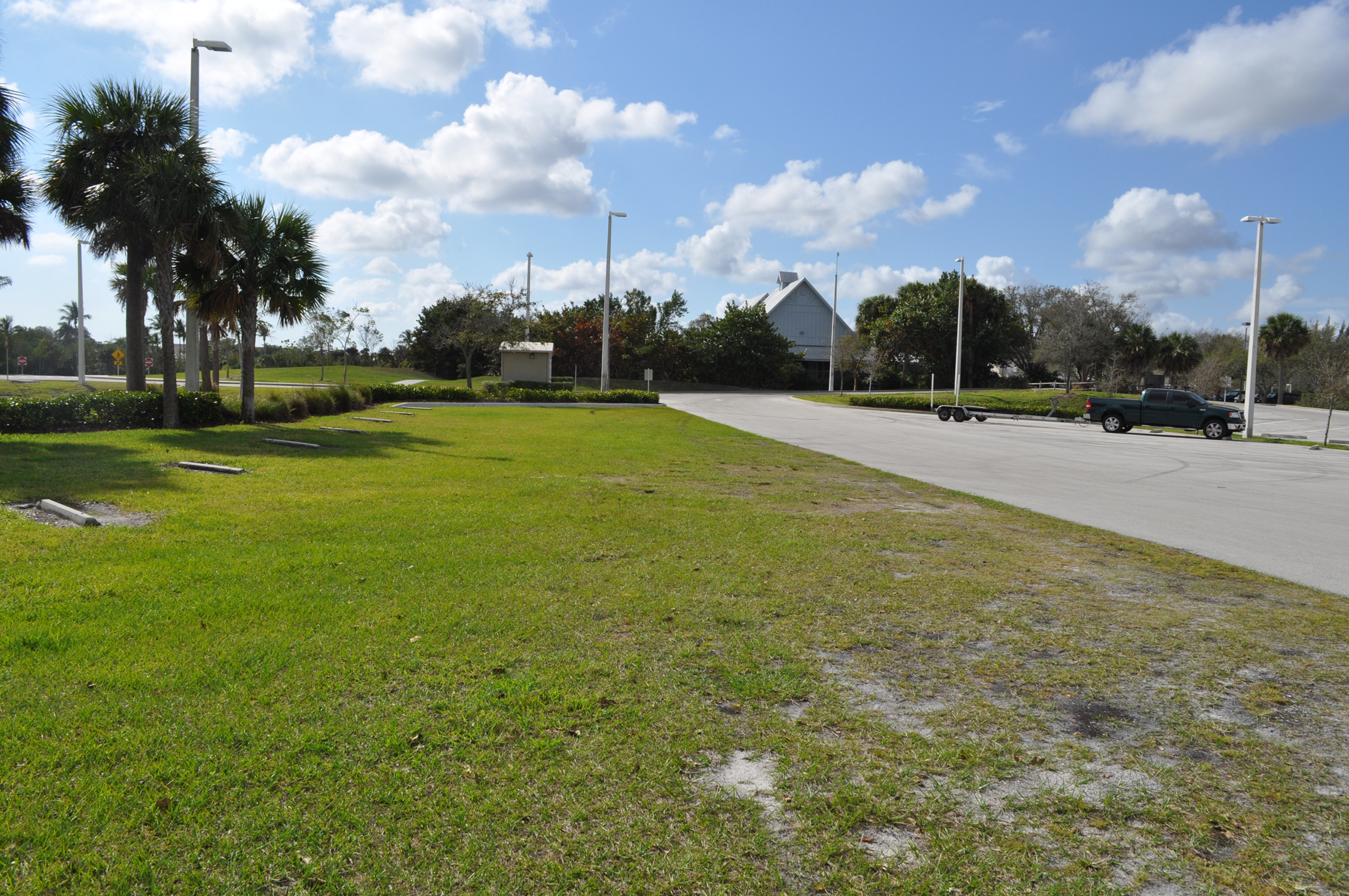 Burt Reynolds Park Palm Beach County Florida Grass Trailer Parking.JPG