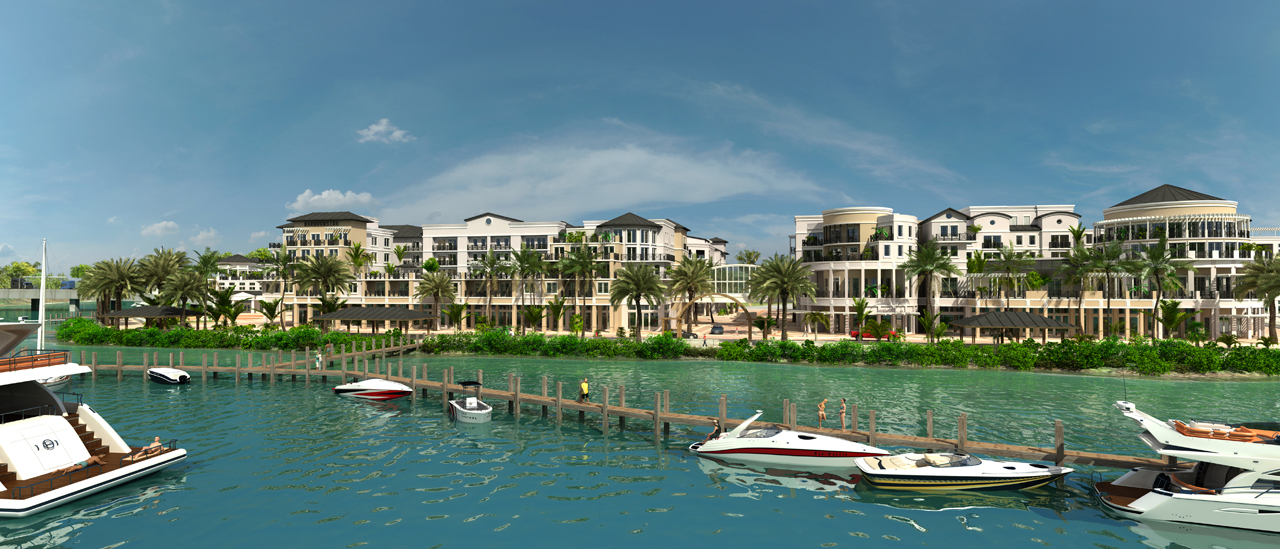 Harbourside Jupiter Florida Looking East at Marina and Riverwalk.jpg