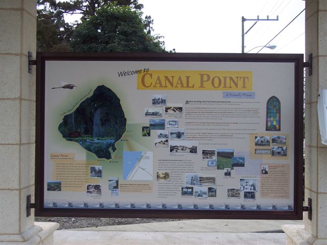 Lake Okeechobbe Senic Trail Econimic Development Canal Point Sign.JPG