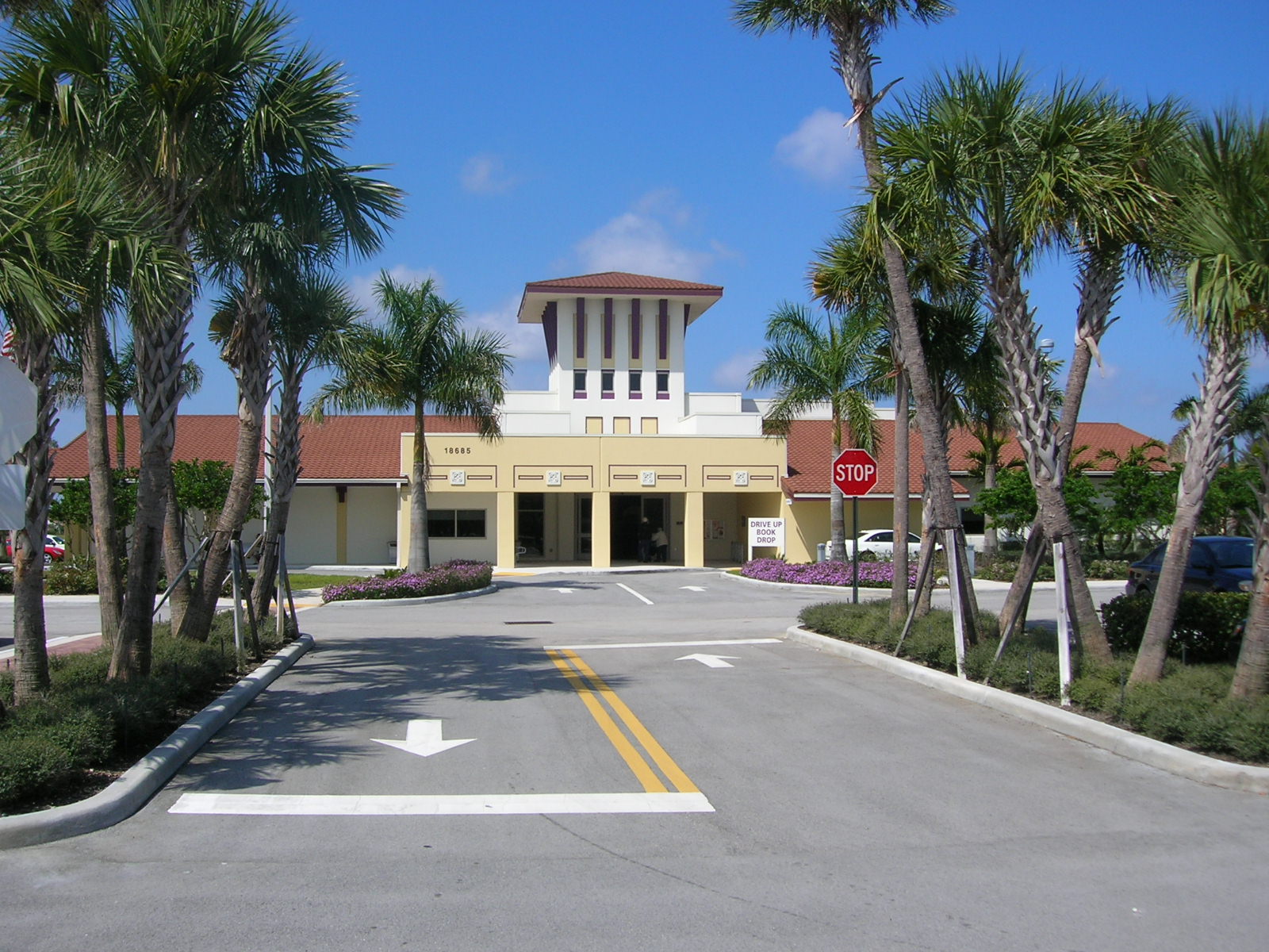 Palm Beach County West Boca Library Entry Landscape.JPG