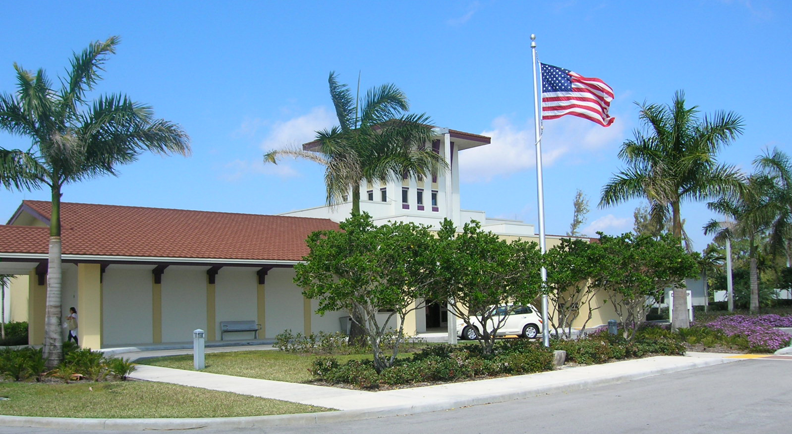 Palm Beach County West Boca Library Flag Pole.jpg