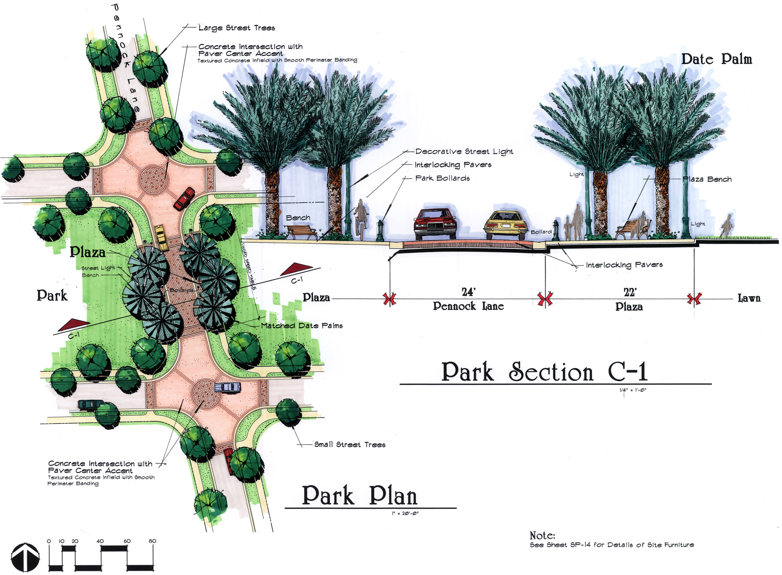 Paseos Residential Community Jupiter Florida Park Plan and Cross Section.jpg