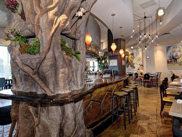 Take in Too Bizaare’s lagoon decor along with Asian specialities and small plates. (Courtesy Too Bizaare)