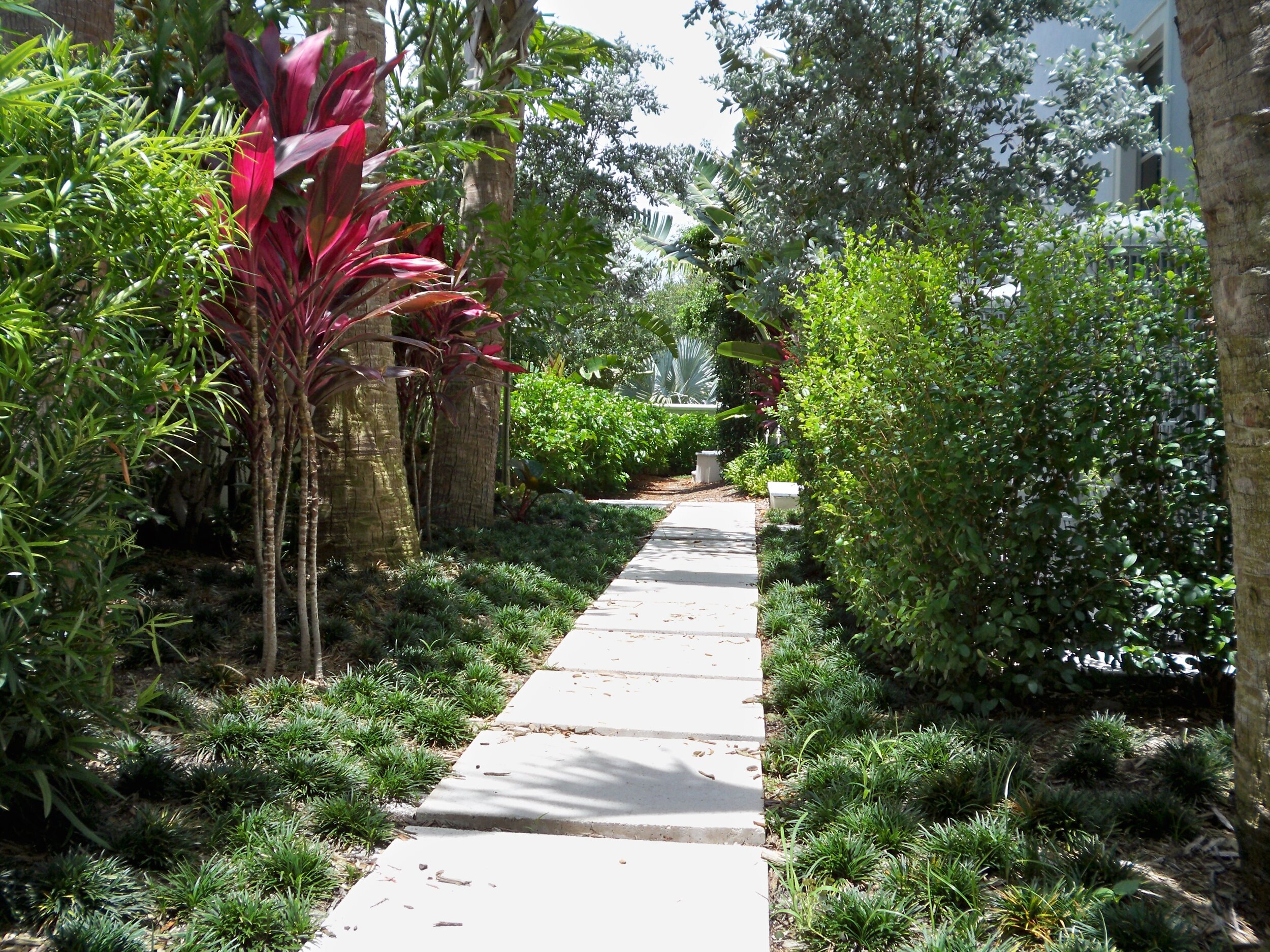 Jupiter French Chateau Residence Private Landscape Path.jpg