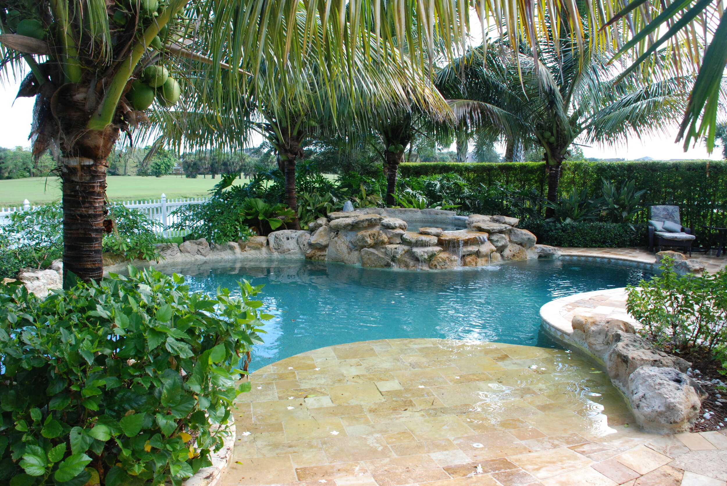 The Island at Abacoa Residence Pool Wet Entry Travertine Pavers.JPG