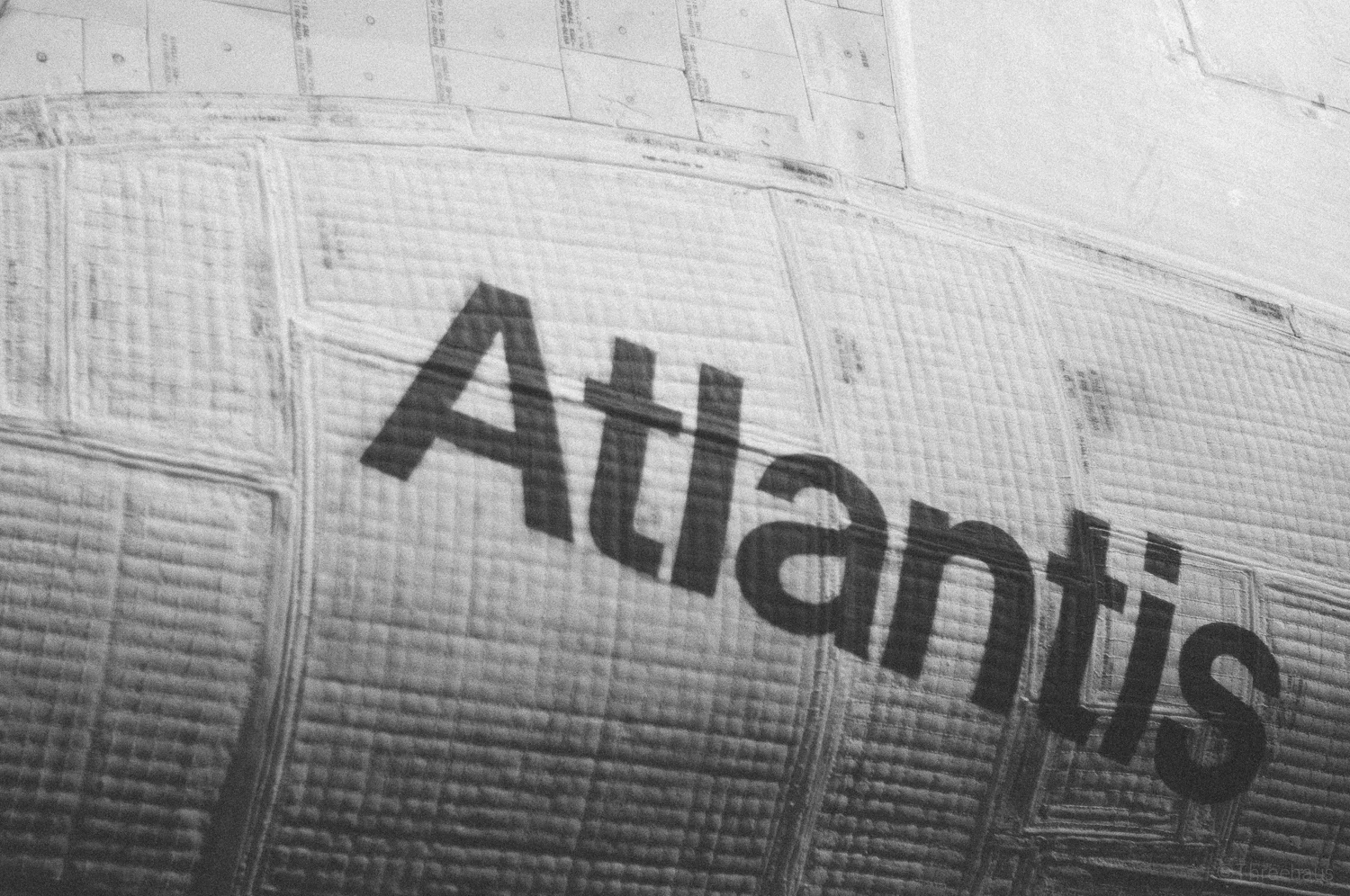 Space Shuttle Atlantis – detail. Helvetica.