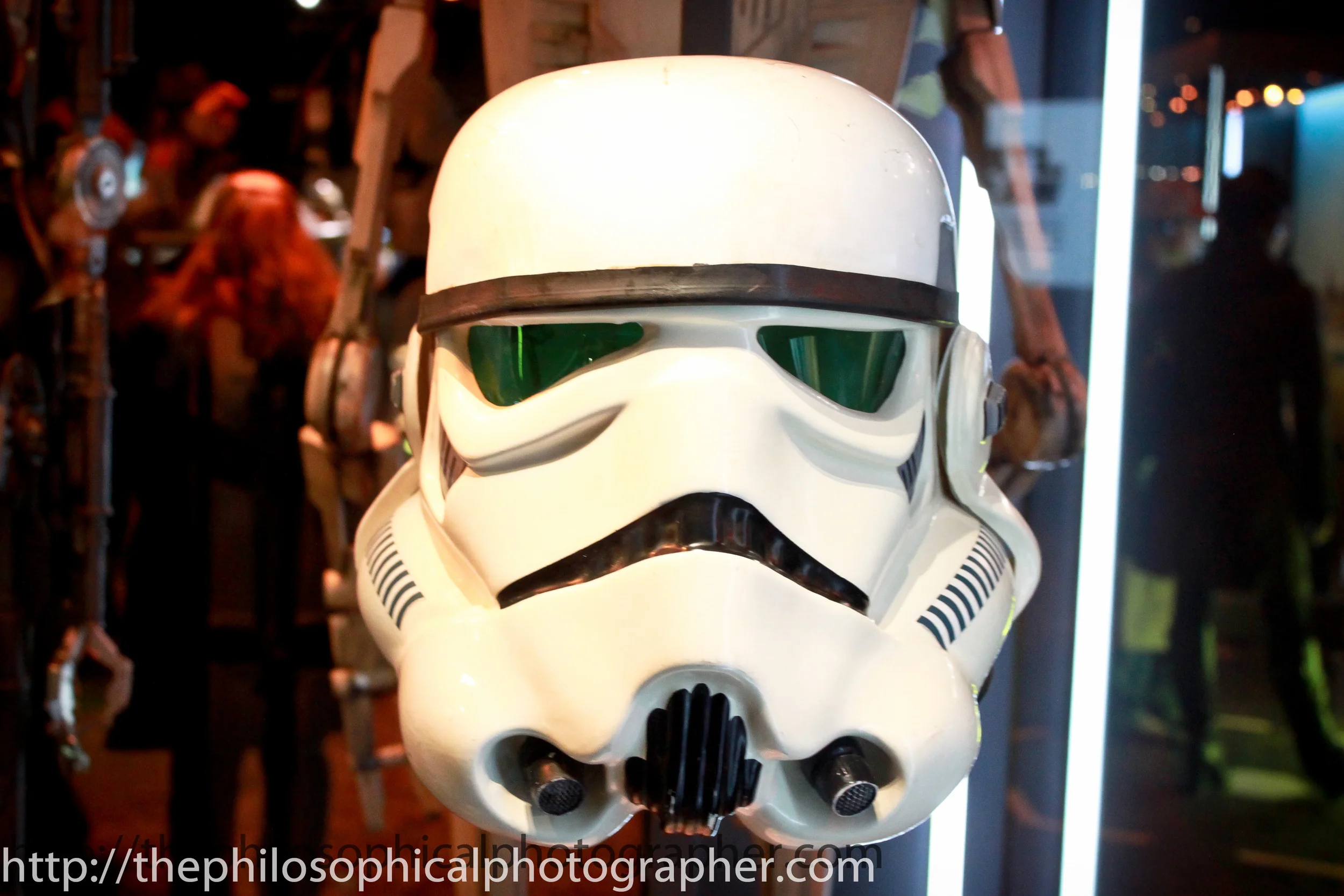 Storm Trooper helmet. Almost looked comical when up close, but don't tell anyone I said so!