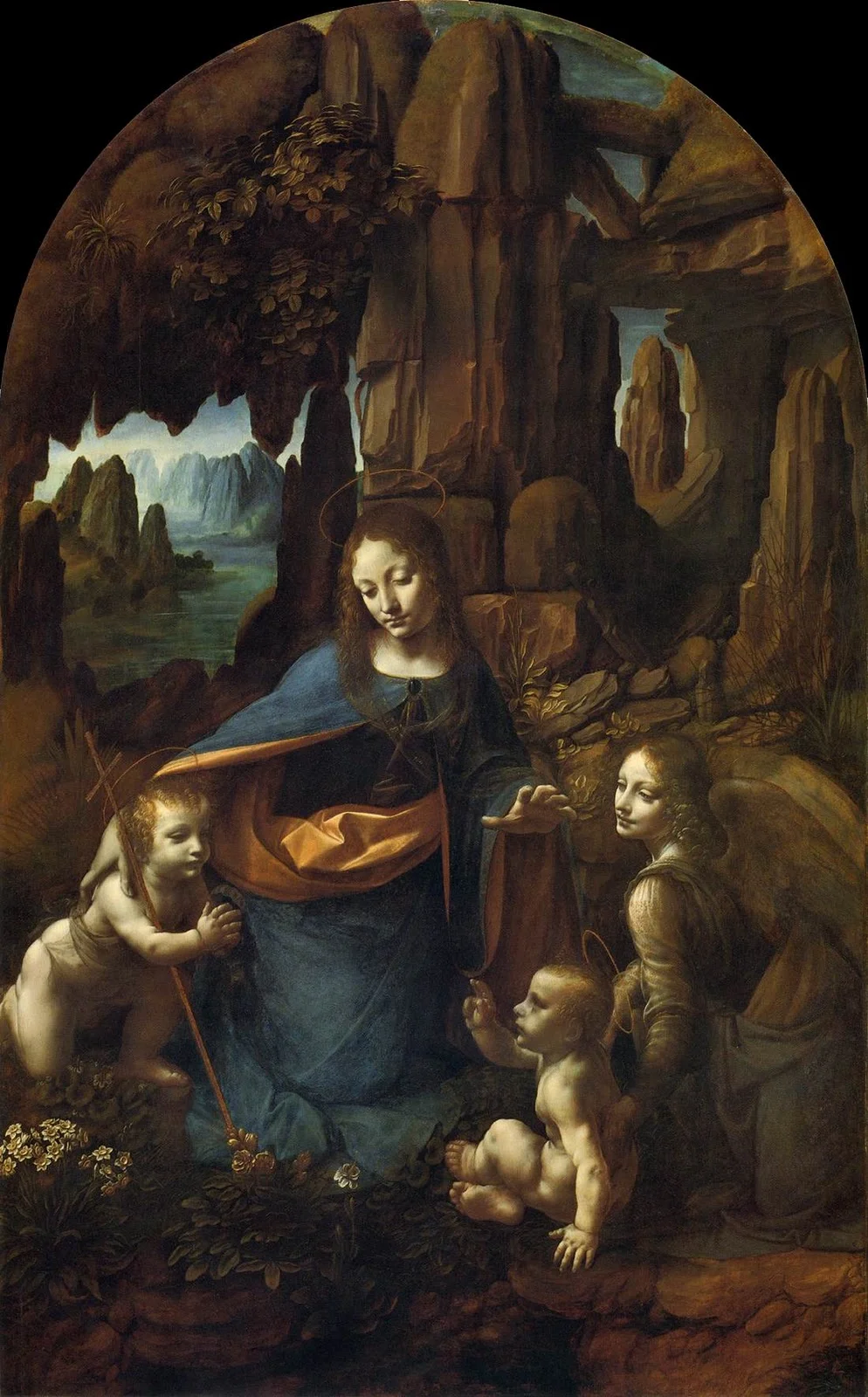 Leonardo da Vinci, Virgin of the Rocks, c. 1483-1486, Musee du Louvre, Paris