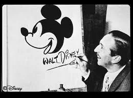 Walt Disney seen here with Mickey Mouse