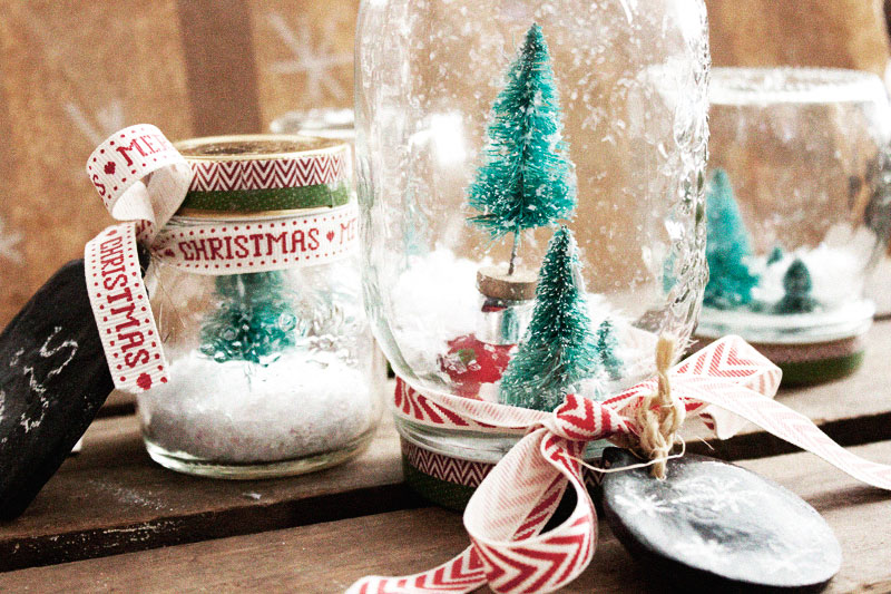 Snowglobes in jars