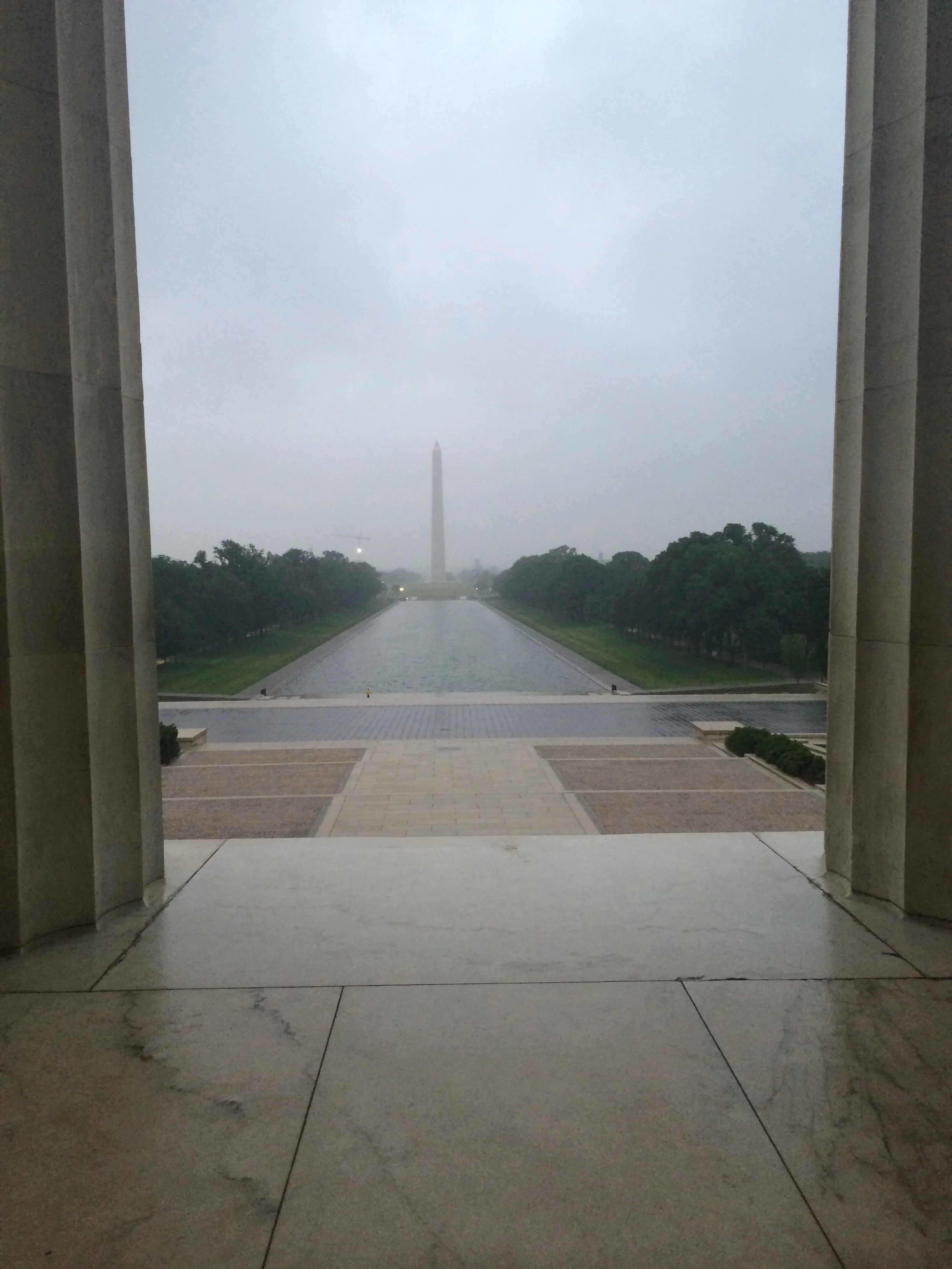 A photo near the spot where Martin Luther King Jr. gave his "I Have a Dream Speech"