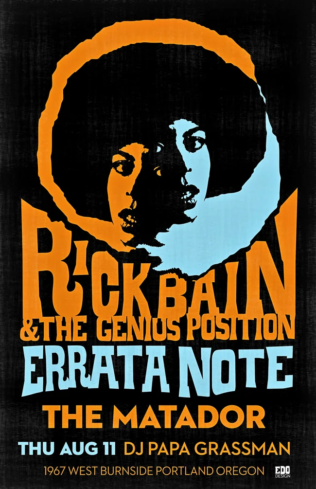 Rick Bain & The Genius Position – Errata Note print.