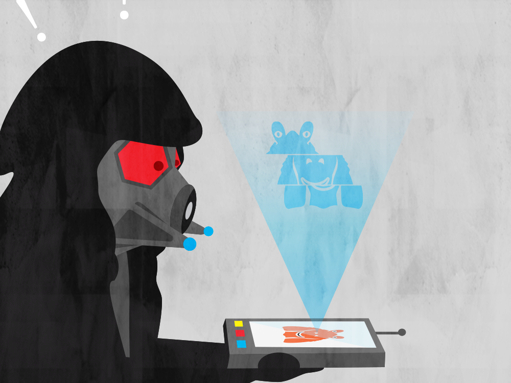 The Darth Vader likeness was too close for legal so he ended up looking a bit more like a Sith scuba diver.