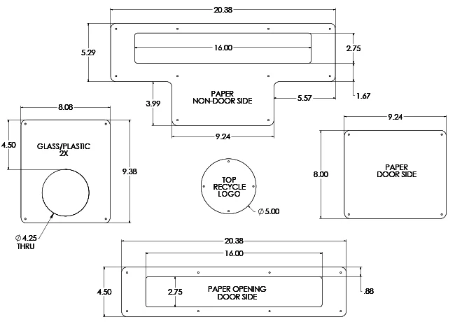 The specs I had to work with within.