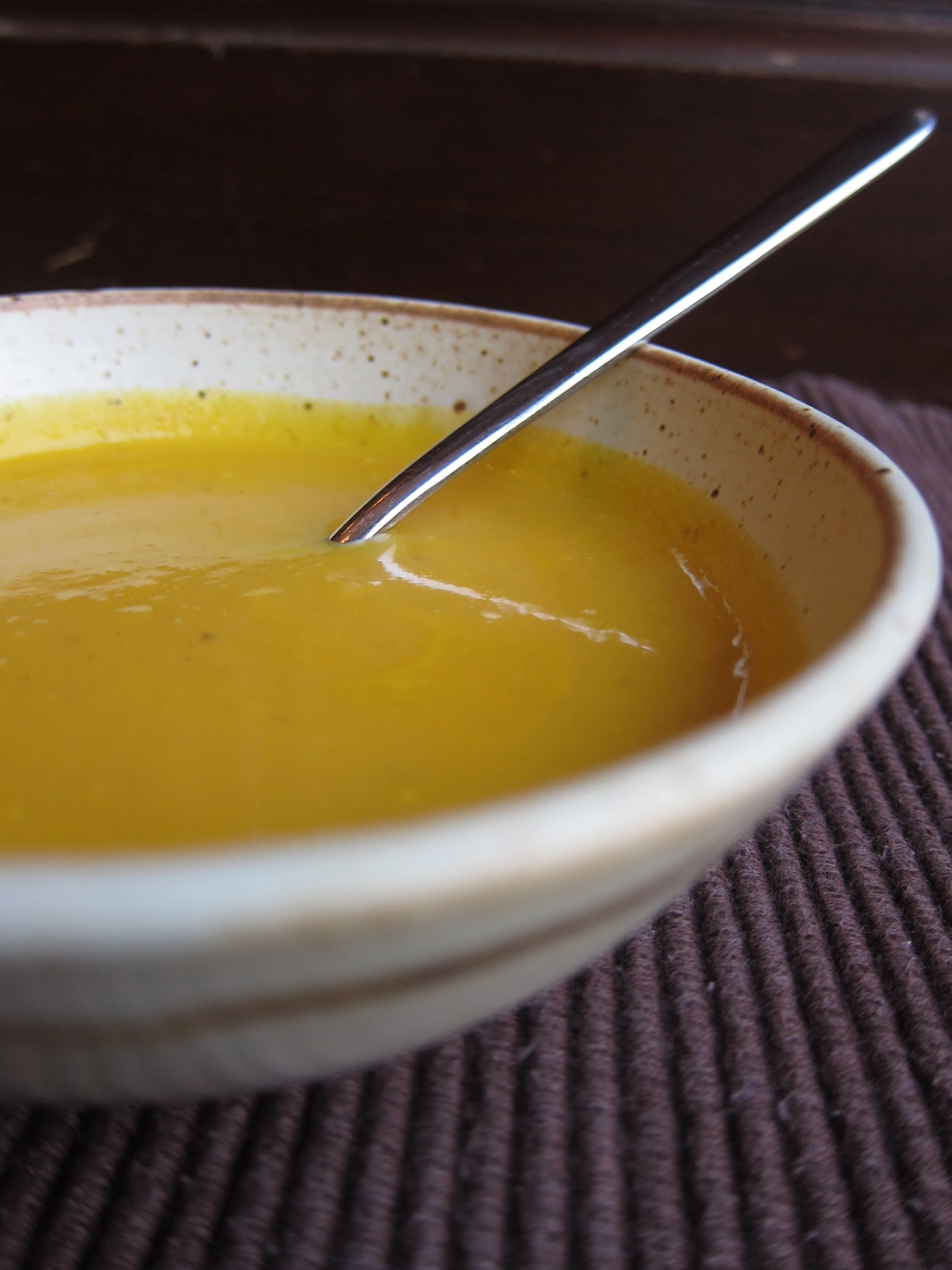 Cardamom Carrot and Caramelized Onion Soup