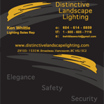 Distinctive Landscape Lighting 2012 Business Card Design, Print Material and Letterhead