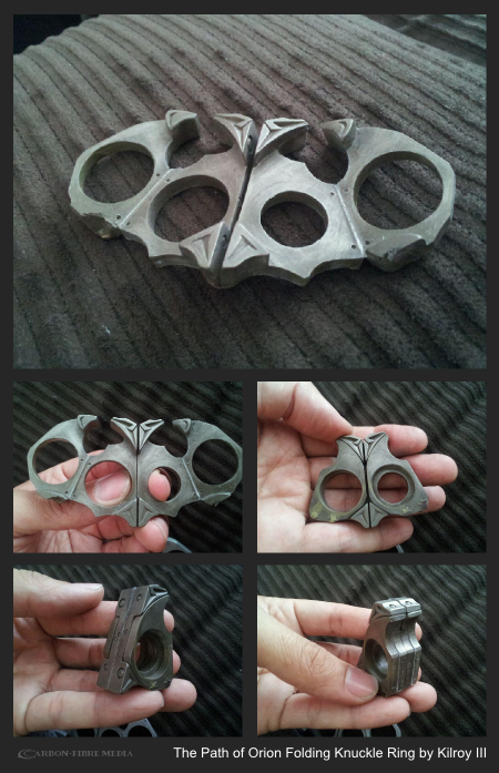 COLLECTIBLES: Path of Orion: Folding Brass Knuckle Mech Ring by