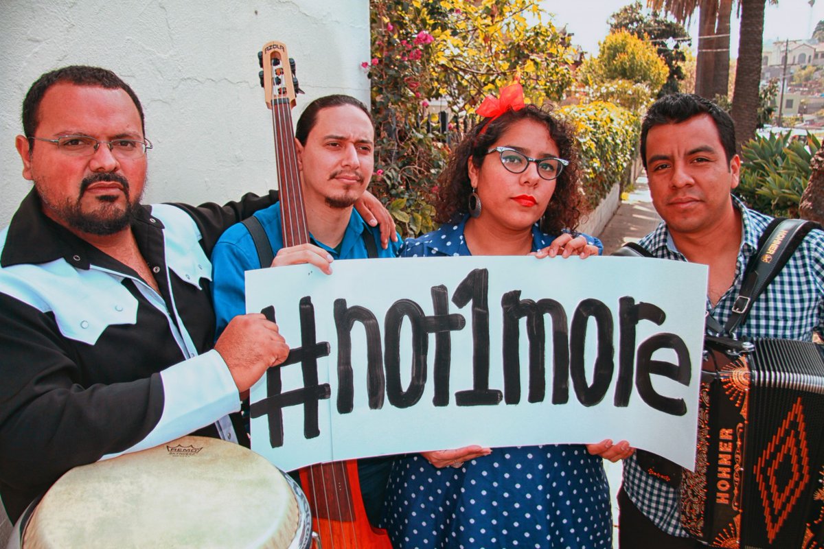 José Carlos (Far Right), Accordionist of Grammy-Winning Band La Santa Cecilia, Mexican American