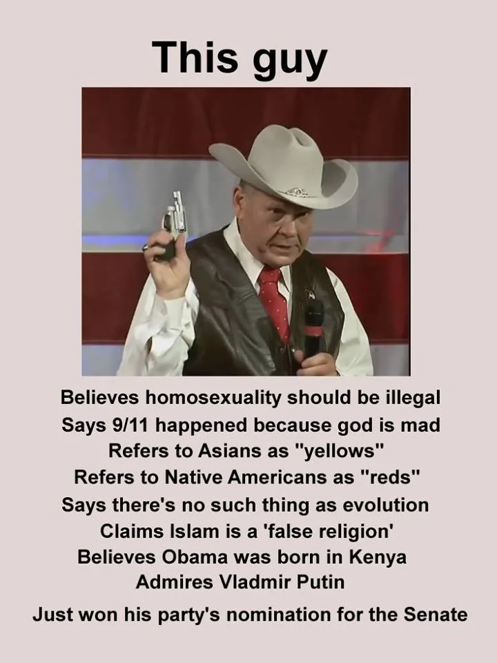 ROY MOORE, REPUBLICAN CANDIDATE FOR SENATE IN ALABAMA