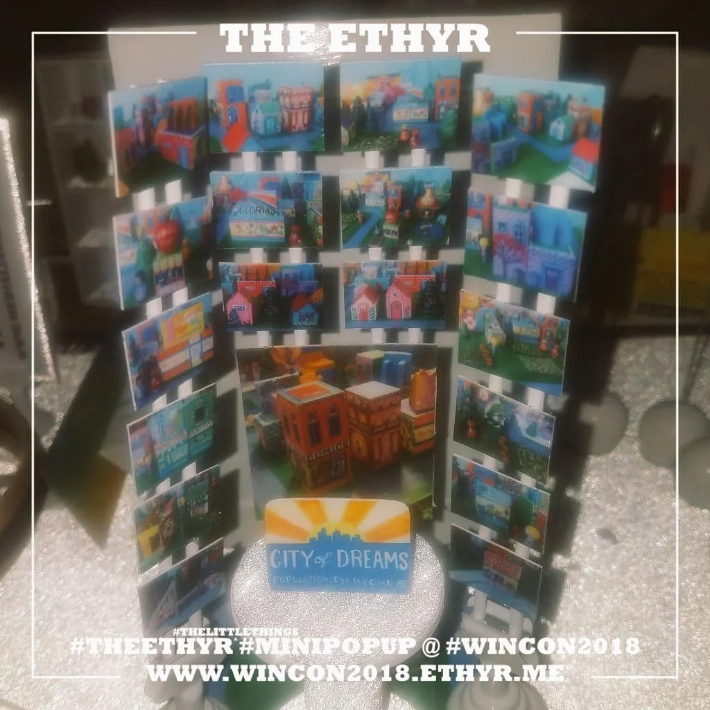 A tiny corner of the City of Dreams by Jen Wojtowicz and Marcus Kwame Anderson will be on display at WinCon2018! Population: Everyone :)