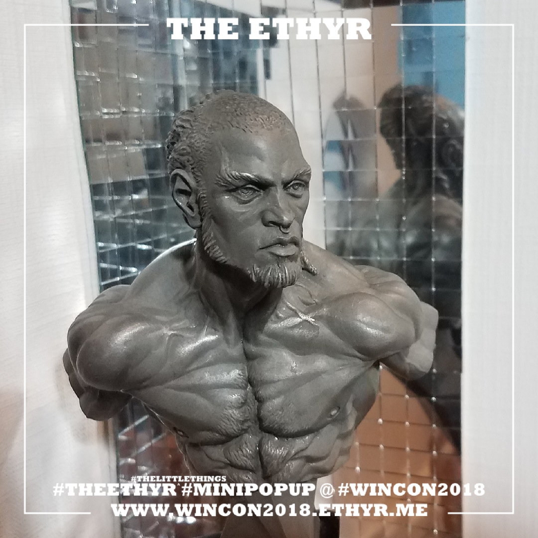 Our Val-Mar bust would appear life-sized in our mini pop up gallery. Bust by Grey Williamson & Kilroy III
