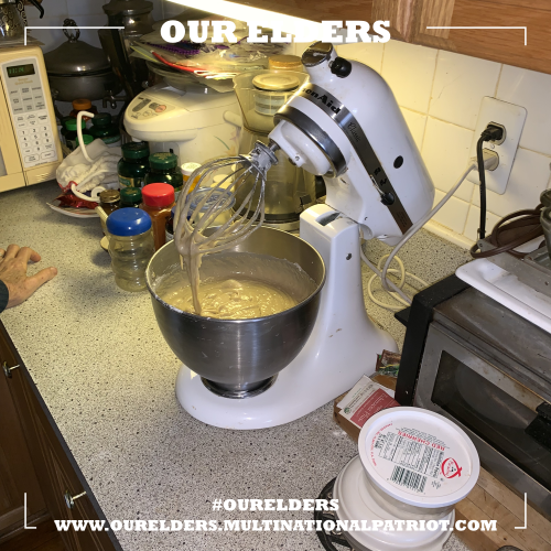 Stopped the mixer (did NOT lick the whisk).