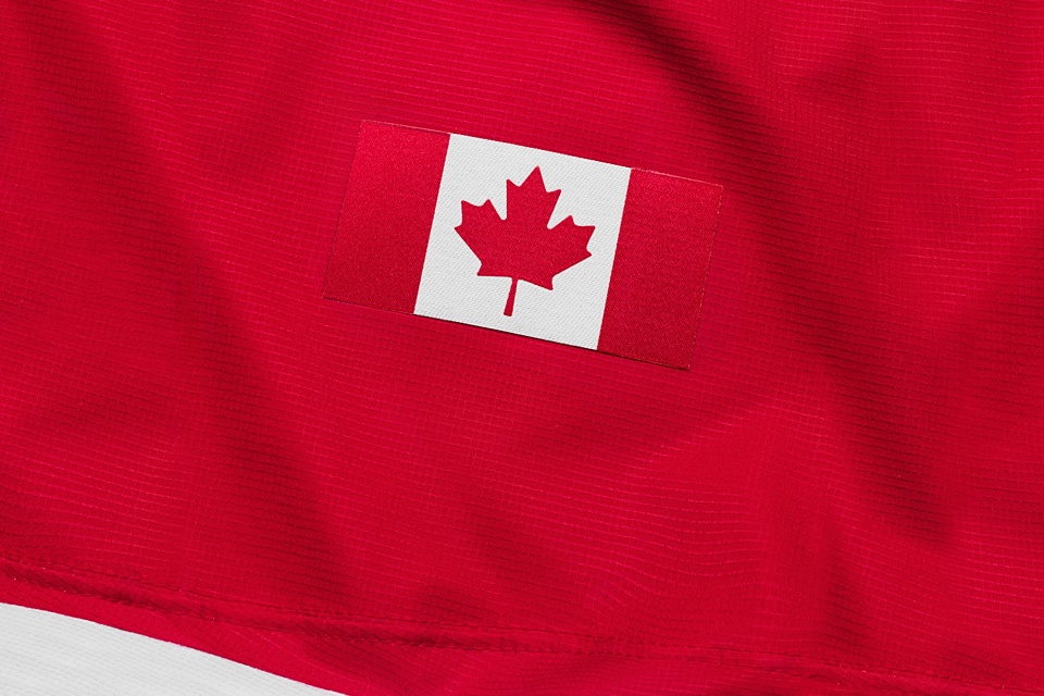  The national flag disappears a little into the red stripe on the left sleeve. 