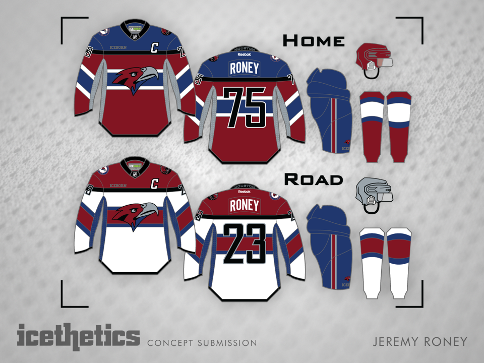 What if the NHL kept with the original plan and took more teams in the WHA  merger. Houston Aeros Home Uniform Concept.