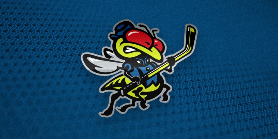  Columbus Blue Jackets mascot "Stinger" by Ken Loh and Van Duong, 1997 