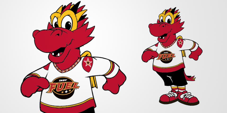  Indy Fuel mascot, Nitro 